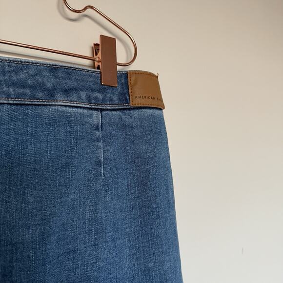 American Eagle Womens Denim Mini Skort 16 Curvy Next Level High Rise Western Y2K - Picture 8 of 9